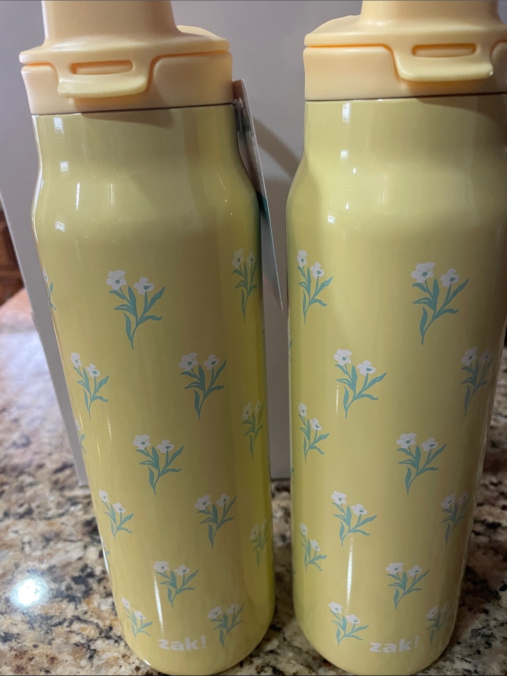 zak! Yellow Floral Insulated Water Bottle Set